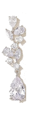 SWEEETV Bridal Wedding Earrings for Brides Bridesmaides-Marquise Teardrop Earrings for Women, Cubic Zirconia Drop and Dangle Earrings for Prom or Pageant,Jewelry